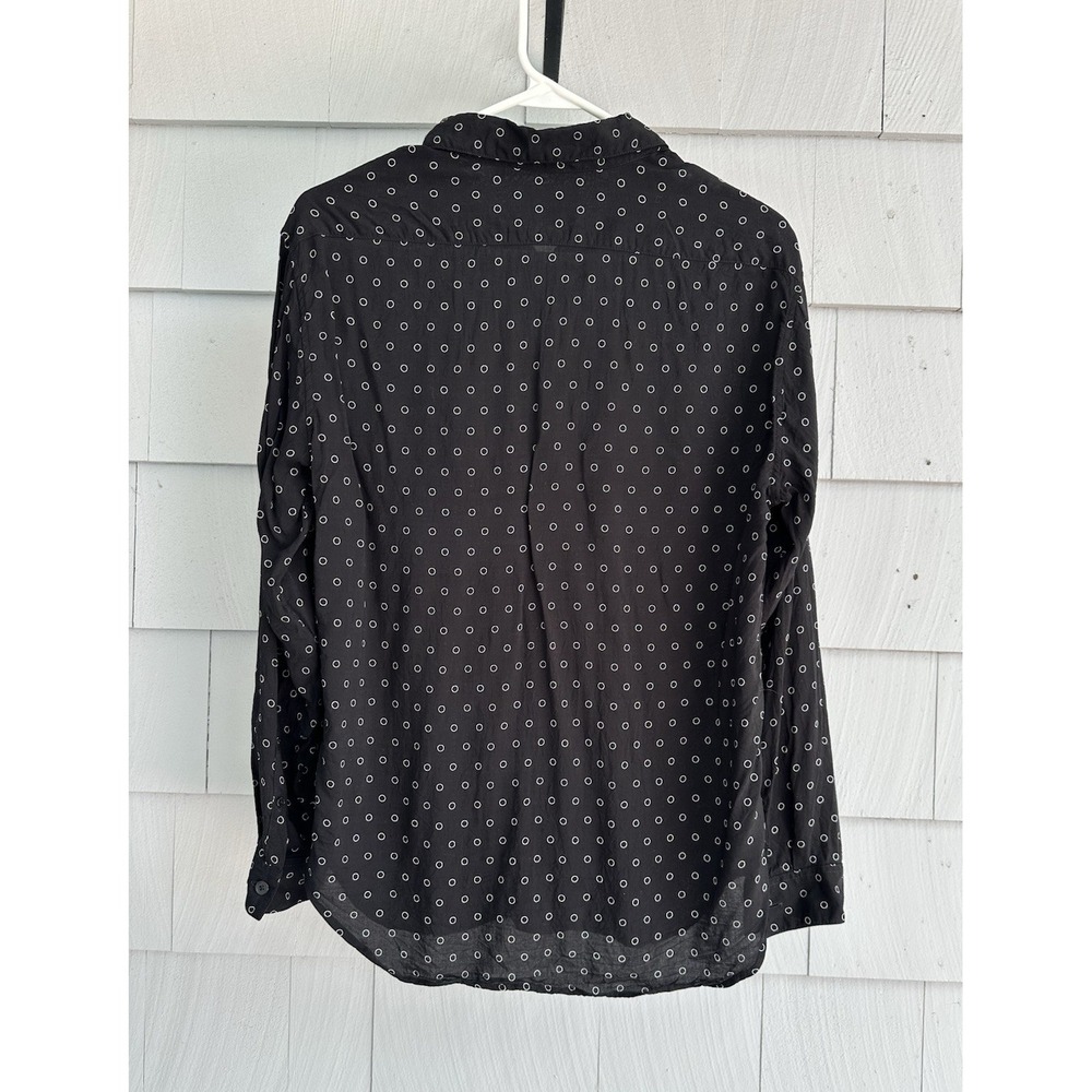 The Kooples Paris Women's Black Relaxed Button-Up Shirt Small‎ Circle Print - Picture 6 of 7
